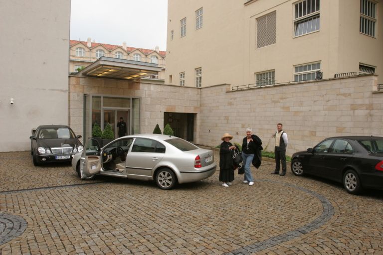 Sallie and Elaine at the Mandarin Oriental hotel Prague